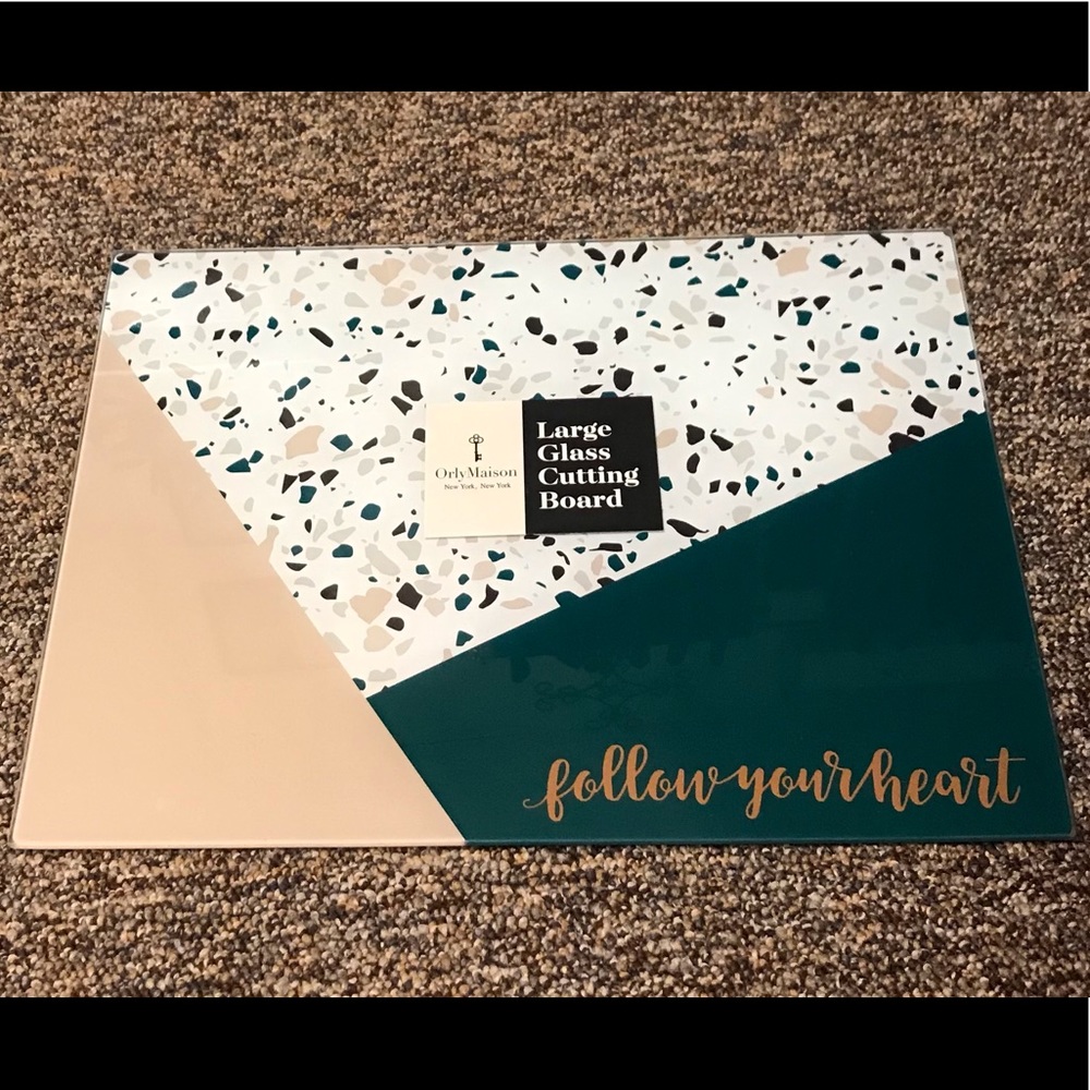 New Follow Your Heart Rectangular Large Cutting Board